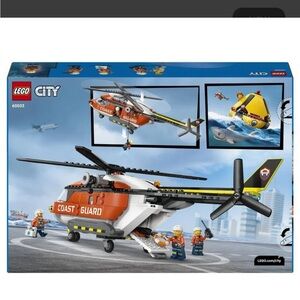 Lego City Coast Guard Heavy-Lift Helicopter - Orange, White & Black